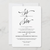 Faire-part de mariage espagnol Sr y Sra (Devant)