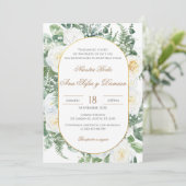 Faire-part de mariage espagnol verdoyant (Debout devant)