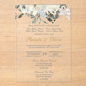 Faire-part de mariage espagnol verdoyant (Recto)