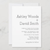 Faire-part de mariage essentiel minimaliste de bas (Devant)