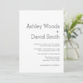 Faire-part de mariage essentiel minimaliste de bas (Debout devant)