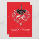 Faire-part de mariage essoufflé--rétro rouge (Devant / Derrière)