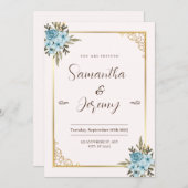 Faire-part de mariage esthétique avec date de rése (Devant / Derrière)