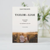 Faire-part de mariage esthétique Beige Or (Debout devant)