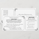 Faire-part de mariage et carte-réponse de style bi (Devant / Derrière)