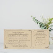 Faire-part de mariage et carte-réponse sur parchem (Debout devant)