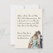 Faire-part de mariage et d'anniversaire avec art f (Dos)