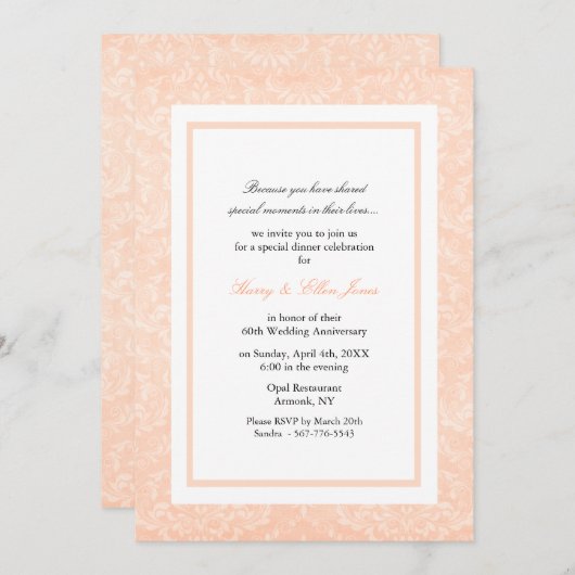 Faire-part de mariage et d'anniversaire de mariage (Devant / Derrière)