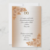 Faire-part de mariage et élégant rose satiné (Dos)