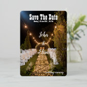 faire-part de mariage et élégante couverture (Debout devant)