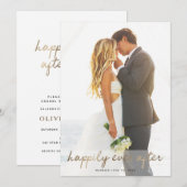 Faire-Part de Mariage et Invitation au Mariage Apr (Devant / Derrière)