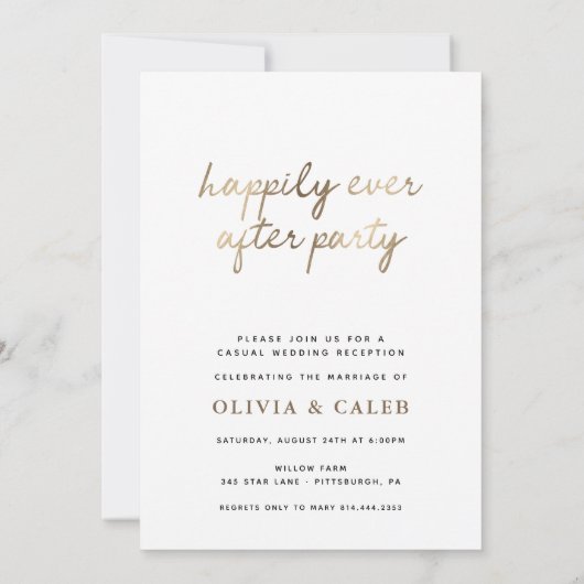 Faire-Part de Mariage et Invitation au Mariage Hap (Dos)