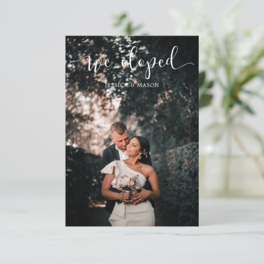 Faire-part de mariage et invitation photo pour not (Debout devant)