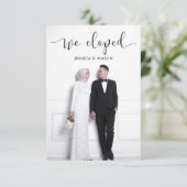 Faire-part de mariage et invitation photo pour un (Debout devant)