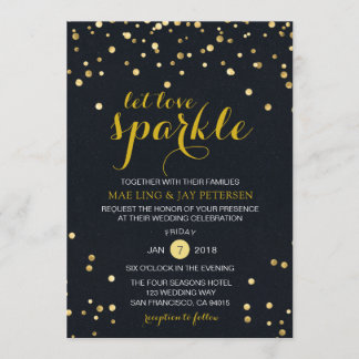 Faire-part de mariage étincelante Parties scintill