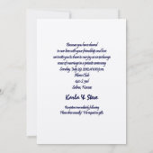 Faire-part de mariage étoile (Dos)