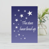 Faire-part de mariage étoile (Debout devant)