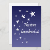 Faire-part de mariage étoile (Devant / Derrière)