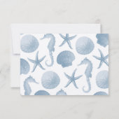 Faire-part de mariage Étoile de mer - BLEU (Dos)