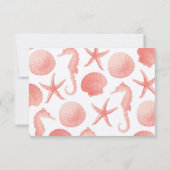 Faire-part de mariage Étoile de mer - CORAIL (Dos)