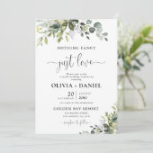 Faire-part de mariage Eucalyptus (Debout devant)