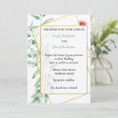 Faire-part de mariage Eucalyptus (Debout devant)