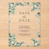 Faire-part de mariage Eucalyptus (Recto)