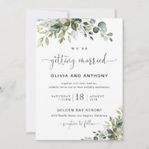 Faire-part de mariage Eucalyptus
