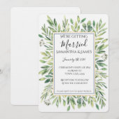 Faire-part de mariage Eucalyptus (Devant / Derrière)