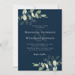 Faire-part de mariage Eucalyptus Ampersand