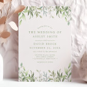 Faire-Part de Mariage Eucalyptus Aquarelle Rustiqu