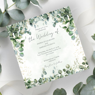Faire-part de Mariage Eucalyptus Carré 1001