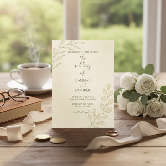 Faire-part de mariage Eucalyptus de la Branche d'O