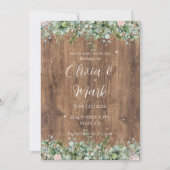 Faire-part de mariage Eucalyptus Dusty Rose | Flor (Devant)
