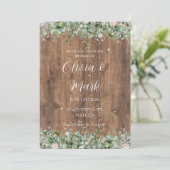 Faire-part de mariage Eucalyptus Dusty Rose | Flor (Debout devant)