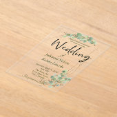 Faire-part de mariage eucalyptus et or (Poser)