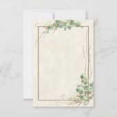 Faire-part de mariage Eucalyptus et or budget  Inv (Devant)