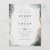 Faire-part de mariage Eucalyptus Ethérée Abstrait (Devant)