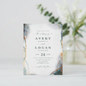Faire-part de mariage Eucalyptus Ethérée Abstrait (Debout devant)