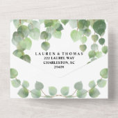 Faire-part de mariage Eucalyptus Gold Parties scin (Verso)
