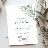 Faire-part de mariage eucalyptus minimaliste