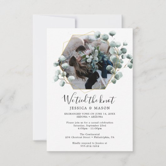 Faire-part de mariage Eucalyptus Nous nous sommes  (Devant)