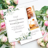 Faire-part de mariage | Eucalyptus QR Code photo