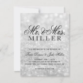 Faire-part de mariage - Fab argenté brillant (Devant)