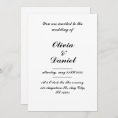 faire-part de mariage, faire-part de mariage class (Devant / Derrière)