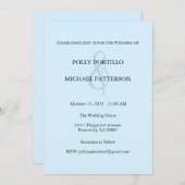 Faire-part de mariage, Faire-part de mariage class (Devant / Derrière)