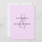 Faire-part de mariage, Faire-part de mariage class (Dos)