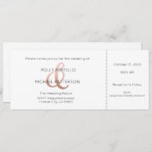 Faire-part de mariage, Faire-part de mariage class (Devant / Derrière)