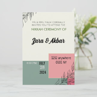 Faire-part de mariage, faire-part de mariage flora