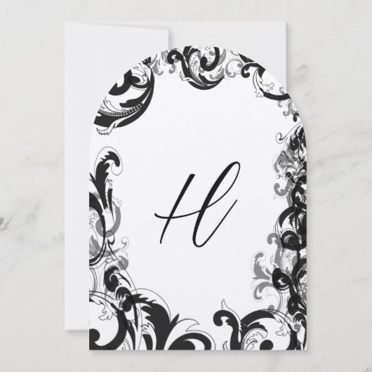 Faire-part de mariage Fancy Swirl (Dos)